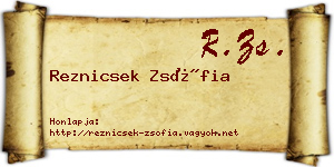 Reznicsek Zsófia névjegykártya