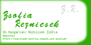 zsofia reznicsek business card